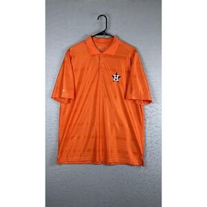 Houston Astros Shirt Mens Large Orange MLB Baseball Antigua Golf Polo
